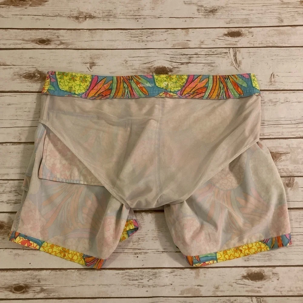 Chubbies Men’s XL Neon Pineapple Swim Trunk Shorts